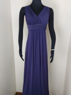 David's Bridal F13095 Lapis Empire Waist Floor Length Gown Size 10